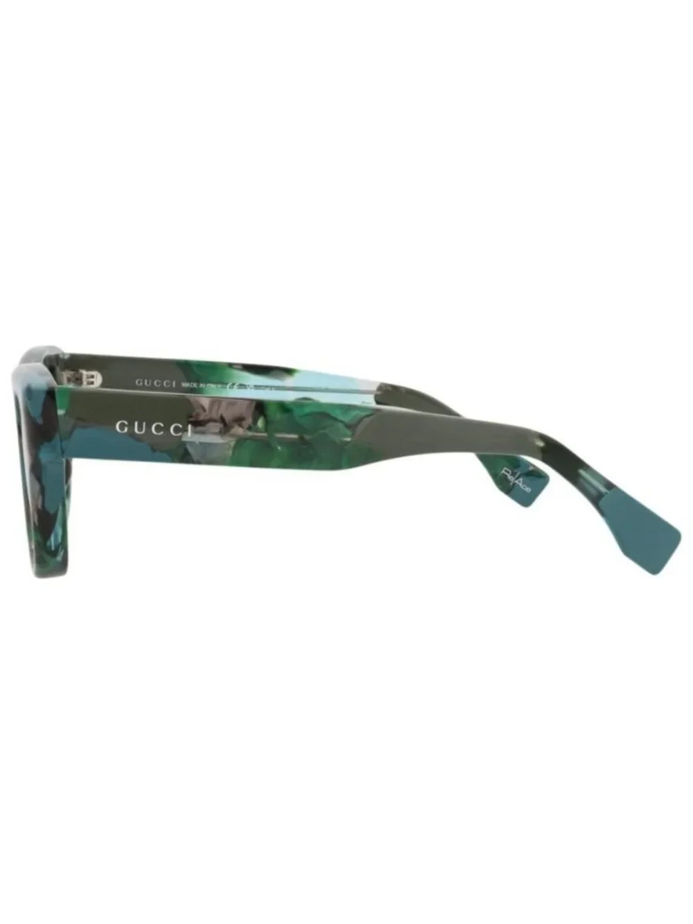 New Gucci Mens Square/Rectangle Green Green Brown Fashion Designer Sunglasses